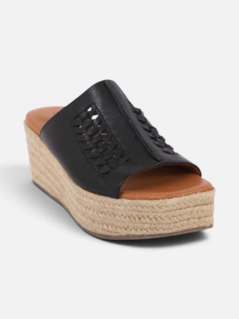GENTLE SOULS BY KENNETH COLE Womens Black Silvana Platform Espadrille Shoe